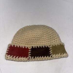 Elegantly Yours Miriam Lefcourt Handmade Italian Suede & Wool Beanie Hat